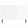 Mesa de centro madera contrachapada blanco brillo 60x50x36.5 cm 5