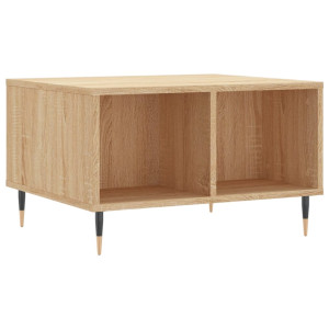 Mesa de centro madera contrachapada roble Sonoma 60x50x36.5 cm H