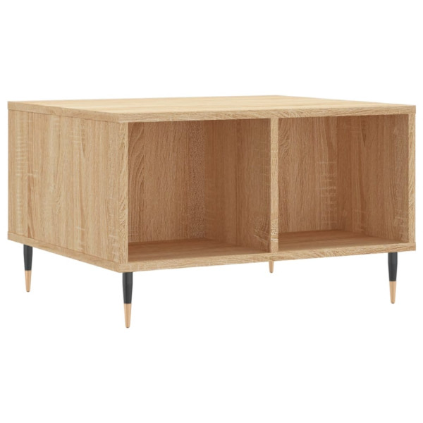 Mesa de centro madera contrachapada roble Sonoma 60x50x36.5 cm M 2