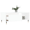 Mesa de centro madera contrachapada blanco 90x50x36.5 cm 4