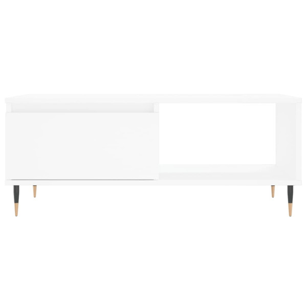 Mesa de centro madera contrachapada blanco 90x50x36.5 cm M 5