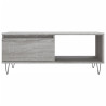 Mesa de centro madera contrachapada gris Sonoma 90x50x36.5 cm 5
