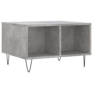 Mesa de centro madera contrachapada gris hormigón 60x50x36.5 cm H