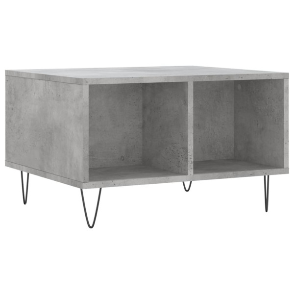 Mesa de centro madera contrachapada gris hormigón 60x50x36.5 cm M 2