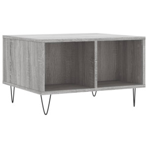 Mesa de centro madera contrachapada gris Sonoma 60x50x36.5 cm H
