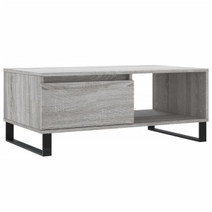 Mesa de centro madera contrachapada gris Sonoma 90x50x36.5 cm H