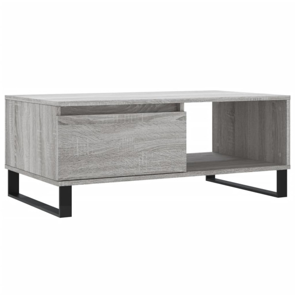 Mesa de centro madera contrachapada gris Sonoma 90x50x36.5 cm M 2