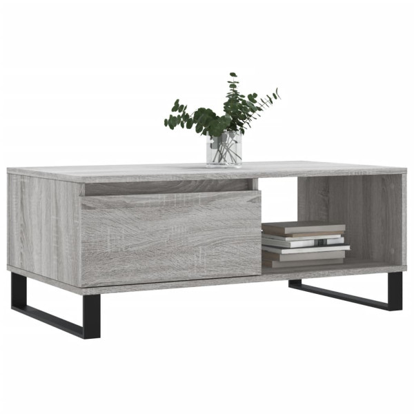 Mesa de centro madera contrachapada gris Sonoma 90x50x36.5 cm M 3