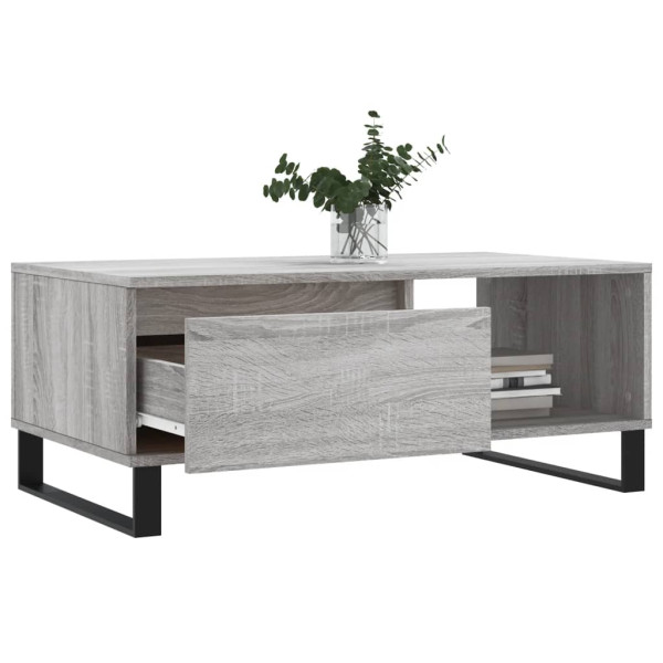 Mesa de centro 90x50x36.5 cm derivados madeira cinzento sonoma M 4