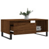 Mesa de centro madera contrachapada marrón roble 90x50x36.5 cm 4