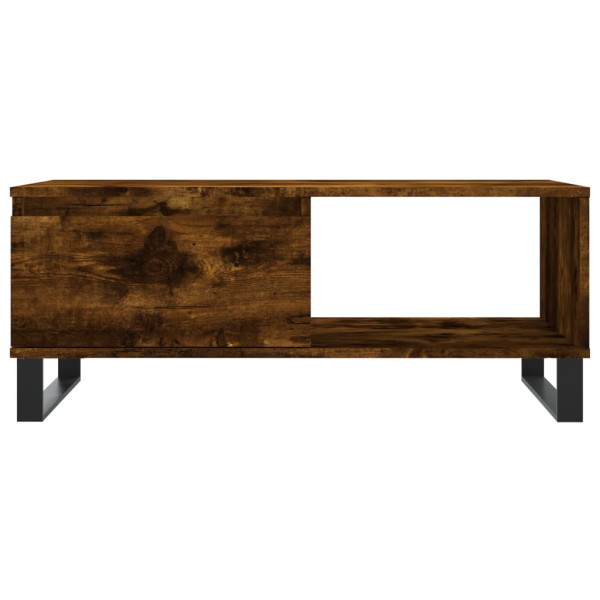 Mesa de centro madera contrachapada roble ahumado 90x50x36.5 cm M 5