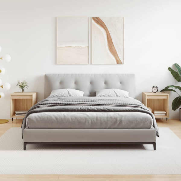 Mesitas noche 2 uds madera ingeniería roble Sonoma 40x35x50 cm D