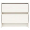 Mesa de cabeceira 40x31x35.5 cm madeira de pinho maciça branco 5