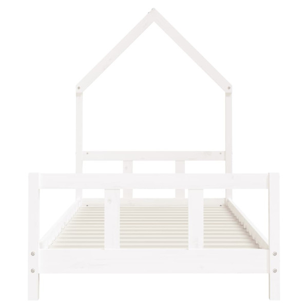 Estructura de cama para niños madera de pino blanco 90x190 cm M 4