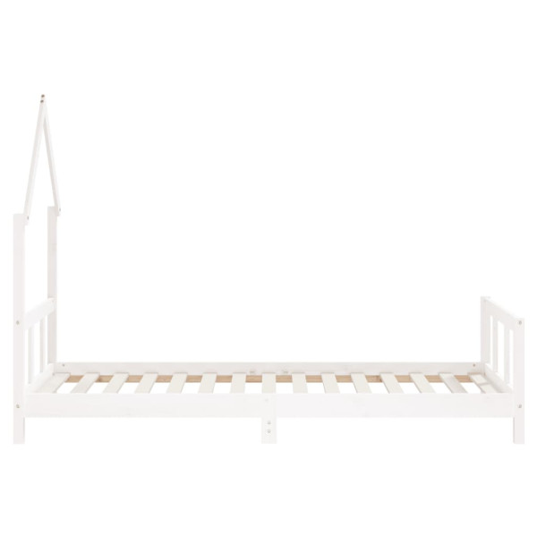 Estructura de cama para niños madera de pino blanco 90x190 cm M 5