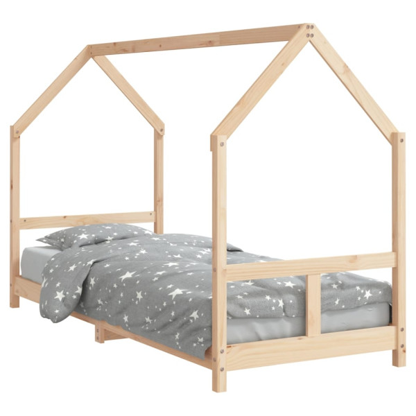 Estructura de cama para niños madera maciza de pino 80x200 cm M 2