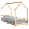 Estructura de cama para niños madera maciza de pino 80x200 cm 2
