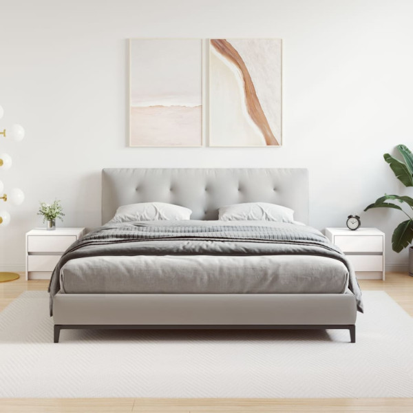 Mesitas de noche 2 uds madera maciza pino blanco 40x31x35.5 cm D