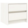 Mesitas de noche 2 uds madera maciza pino blanco 40x31x35.5 cm 5