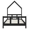 Estructura de cama para niños madera de pino negro 90x190 cm 4