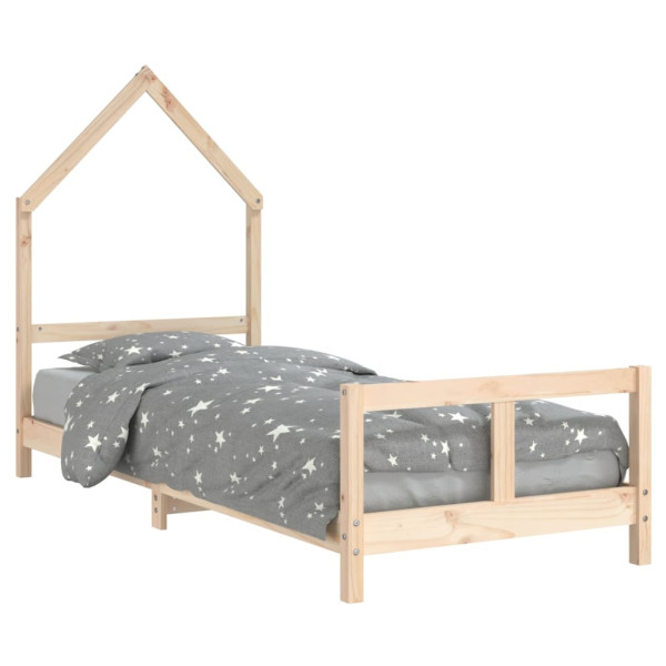 Estructura de cama para niños madera maciza de pino 80x200 cm M 2