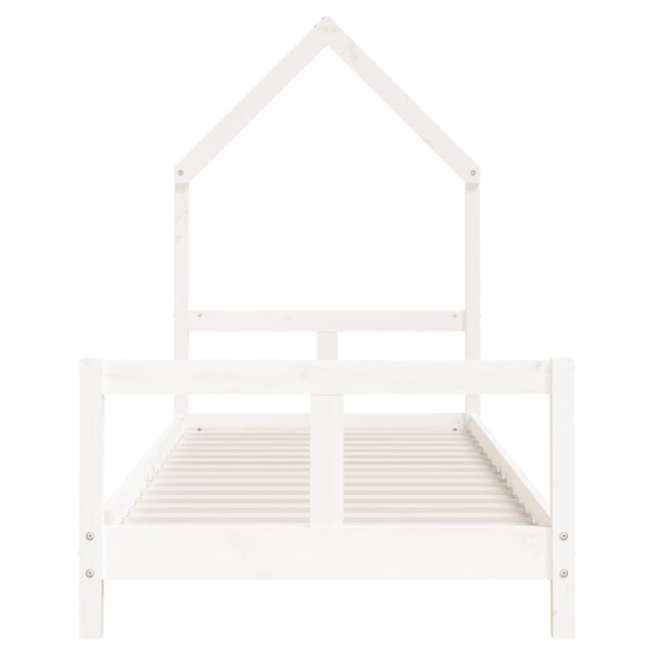 Estrutura de cama infantil 80x200 cm pinho maciço branco M 4