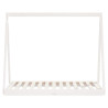 Estrutura de cama infantil 70x140 cm pinho maciço branco 2