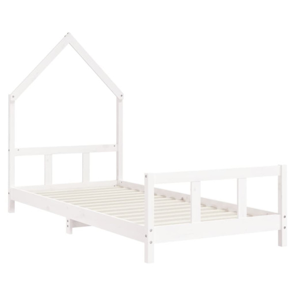 Estrutura de cama infantil 90x200 cm pinho maciço branco M 3