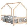 Estructura de cama infantil madera maciza de pino 90x190 cm 2