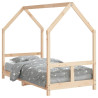 Estrutura de cama infantil 80x160 cm pinho maciço 2