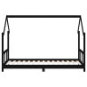 Estrutura de cama infantil 90x190 cm pinho maciço preto 4