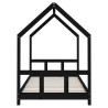 Estructura de cama para niños madera de pino negro 90x190 cm 5