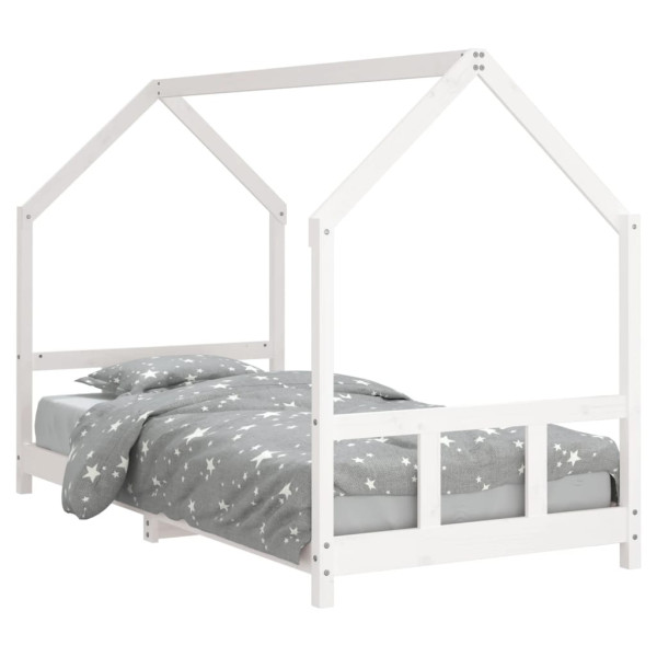 Estructura de cama para niños madera de pino blanco 90x190 cm M 2
