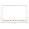 Estrutura de cama infantil 90x190 cm pinho maciço branco 4