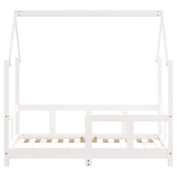 Estrutura de cama infantil 70x140 cm pinho maciço branco M 4