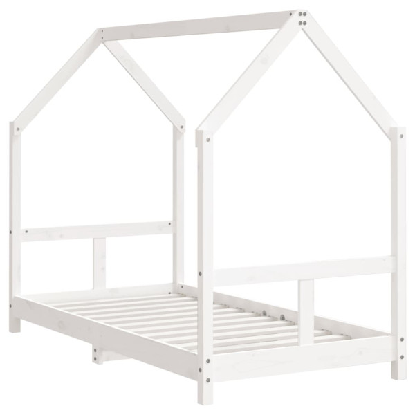 Estrutura de cama infantil 80x160 cm pinho maciço branco M 3