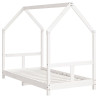 Estructura de cama para niños madera de pino blanco 80x160 cm 3