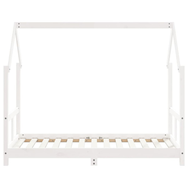 Estrutura de cama infantil 80x160 cm pinho maciço branco M 4