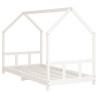 Estructura de cama para niños madera de pino blanco 90x200 cm 3