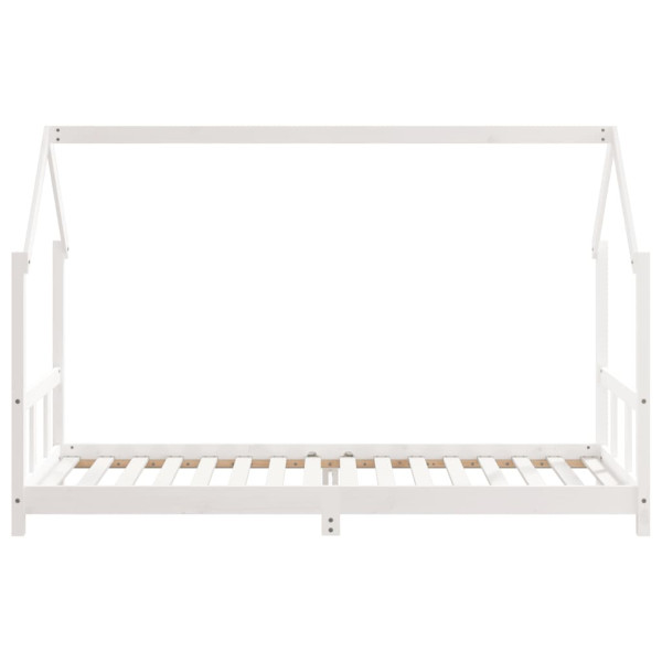 Estructura de cama para niños madera de pino blanco 90x200 cm M 4