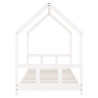 Estrutura de cama infantil 90x200 cm pinho maciço branco 5
