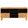 Móvel de TV 100x33.5x46 cm mangueira maciça castanho e preto 4