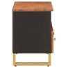 Mueble de TV madera de mango marrón negro 70x33.5x46 cm 5