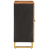 Mueble auxiliar madera maciza mango marrón/negro 60x33.5x75 cm 5