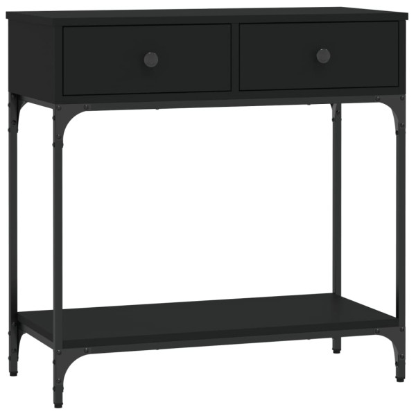 Mesa consola madera de ingeniería negro 75x34.5x75 cm M 2