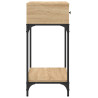Mesa consola madera de ingeniería roble Sonoma 75x34.5x75 cm 5