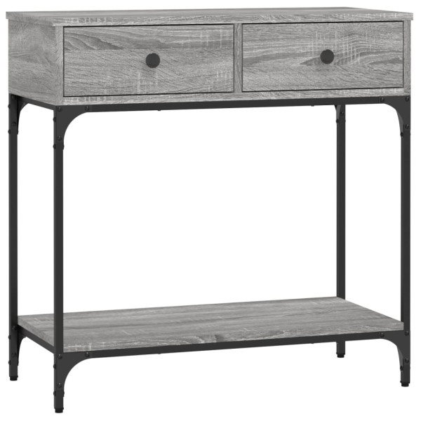Mesa consola madera de ingeniería gris Sonoma 75x34.5x75 cm M 2
