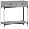 Mesa consola madera de ingeniería gris Sonoma 75x34.5x75 cm 2