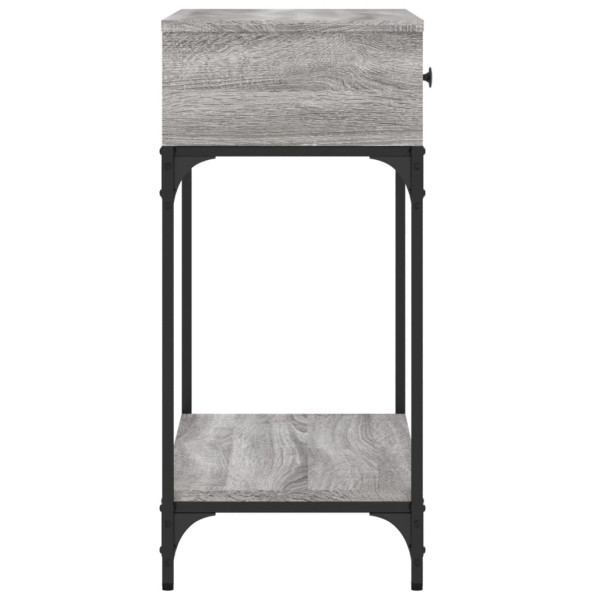 Mesa consola madera de ingeniería gris Sonoma 75x34.5x75 cm M 5