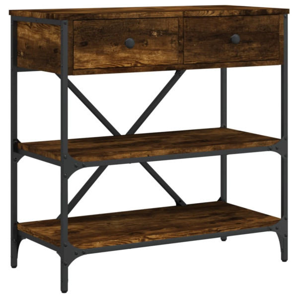 Mesa consola 75x34.5x75 cm derivados de madeira carvalho fumado M 2